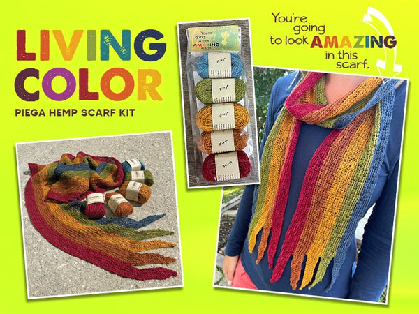 Living Color Piega Hemp Scarf Kit