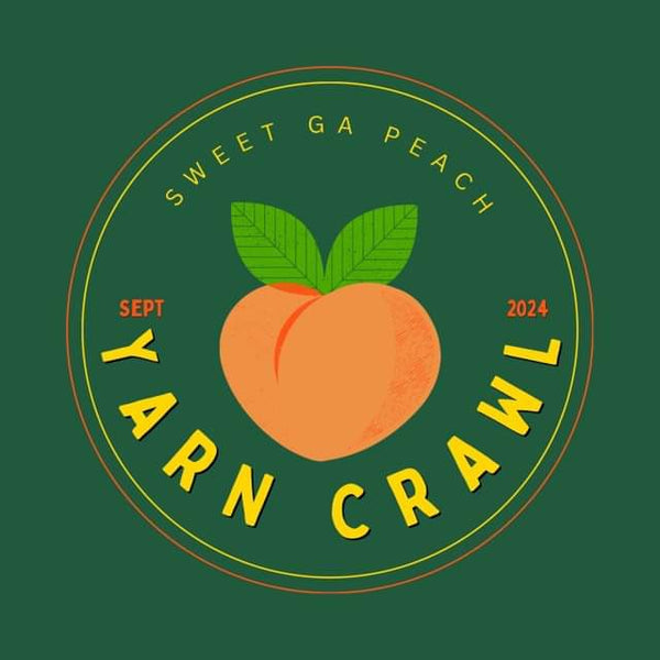 Sweet GA Peach Yarn Crawl Pin
