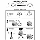 Twice Sheared Sheep Yarn to Go Carousel-Portable Yarn Butler(No Wrist Strap)