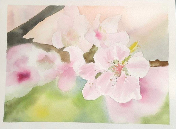Cherry Blossom Watercolor Paint Class