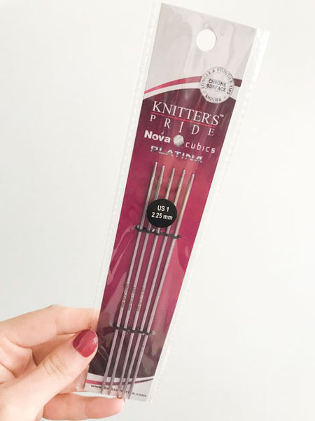 Knitter's Pride Nova Cubics Platina Double Pointed Needles